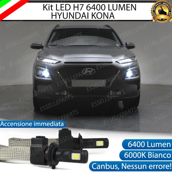 Kit Full LED H7 6400 Lumen 6000K bianco Abbaglianti HYUNDAI KONA