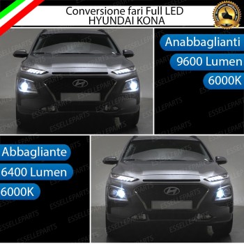 Conversione Fari Full LED 6000K bianco Hyundai Kona Pre-Restyling