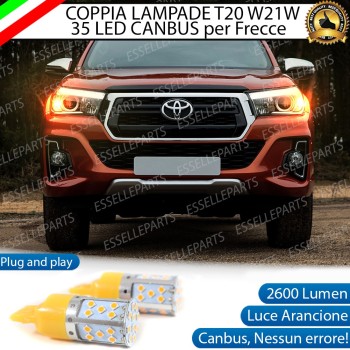 Coppia Frecce Anteriori T20 W21W 35 LED Canbus TOYOTA HILUX MK8 CON FARI LED