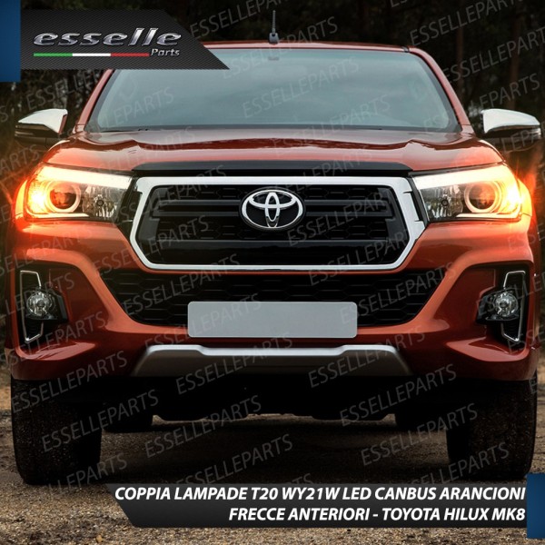 Coppia Frecce Anteriori T20 W21W 35 LED Canbus TOYOTA HILUX MK8 CON FARI LED