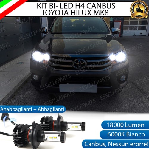 Kit Full LED H4 18000 Lumen 6000K TOYOTA HILUX MK8 Con Fari Alogeni