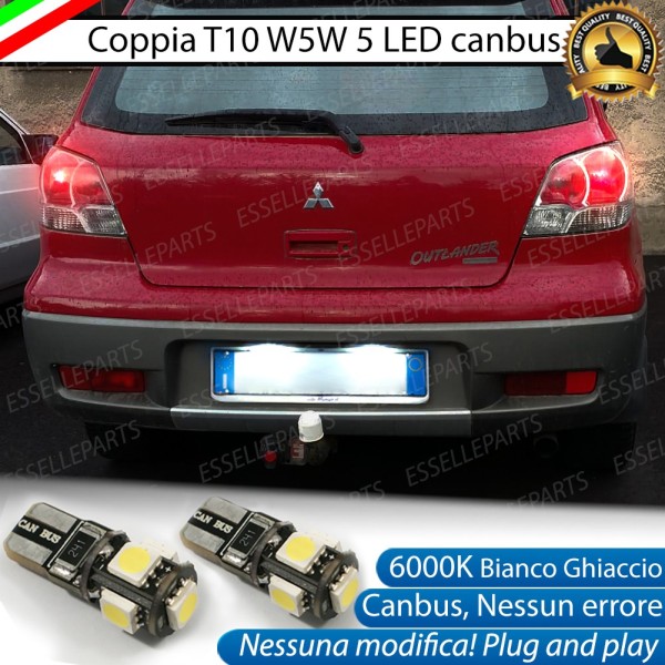 Luci Targa 5 LED Canbus 6000K per Mitsubishi Outlander I