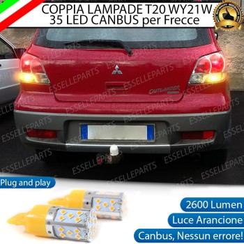 Coppia Lampade T20 WY21W 35 LED CANBUS PER FRECCE DIREZIONALI POSTERIORI PER MITSUBISHI OUTLANDER I Coppia Lampade T20 WY21W 35 LED CANBUS PER FRECCE DIREZIONALI POSTERIORI PER MITSUBISHI OUTLANDER I