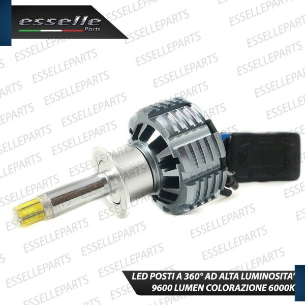 Kit Full LED H1 9600 Lumen 6000K Bianco MITSUBISHI OUTLANDER 1 fari Lenticolari