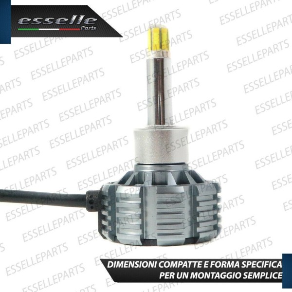 Kit Full LED H1 9600 Lumen 6000K Bianco MITSUBISHI OUTLANDER 1 fari Lenticolari