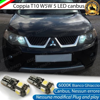 Luci posizione T10 W5W 5 LED Canbus Mitsubishi Outlander II Luci posizione T10 W5W 5 LED Canbus Mitsubishi Outlander II