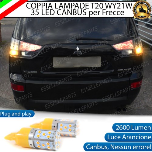Coppia Lampade T20 WY21W 35 LED CANBUS PER FRECCE DIREZIONALI POSTERIORI PER MITSUBISHI OUTLANDER II