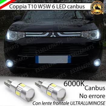 Coppia Lampade T10 W5W LED canbus con lente frontale per luci di posizione per MITSUBISHI OUTLANDER III Coppia Lampade T10 W5W LED canbus con lente frontale per luci di posizione per MITSUBISHI OUTLANDER III