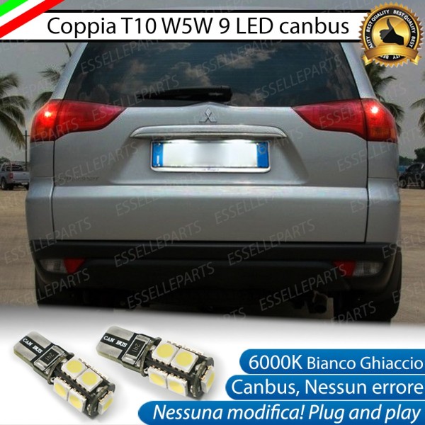 Luci Targa 9 LED Canbus 6000K per Mitsubishi Pajero Sport II