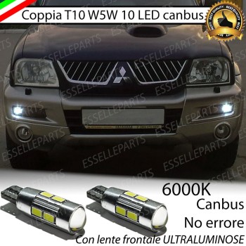 Coppia Lampade T10 W5W LED canbus con lente frontale per luci di posizione per Mitsubishi L200 III Coppia Lampade T10 W5W LED canbus con lente frontale per luci di posizione per Mitsubishi L200 III