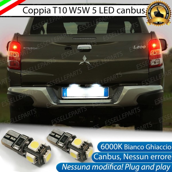Luci Targa 5 LED Canbus 6000K per MITSUBISHI L200 V