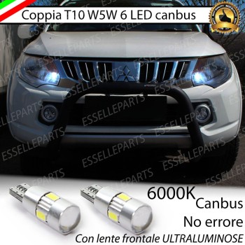 Coppia Lampade T10 W5W LED canbus con lente frontale per luci di posizione per MITSUBISHI L200 V Coppia Lampade T10 W5W LED canbus con lente frontale per luci di posizione per MITSUBISHI L200 V