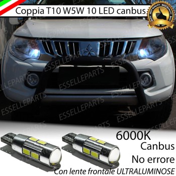 Coppia Lampade T10 W5W LED canbus con lente frontale per luci di posizione per MITSUBISHI L200 V Coppia Lampade T10 W5W LED canbus con lente frontale per luci di posizione per MITSUBISHI L200 V