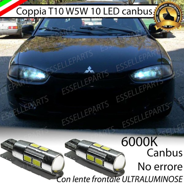 Coppia Lampade T10 W5W LED canbus con lente frontale per luci di posizione per Mitsubishi Colt V