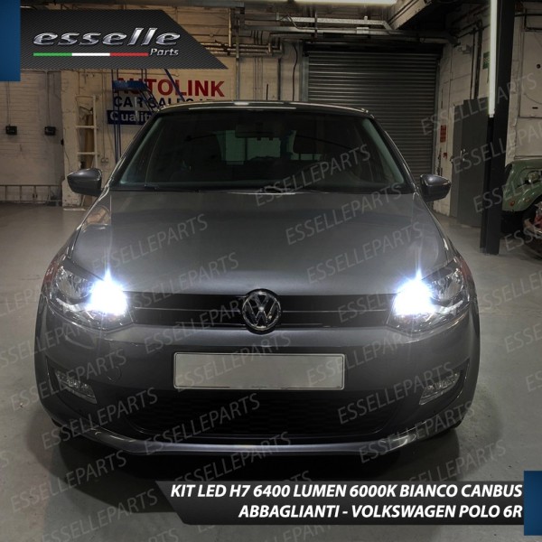 Conversione Fari Full LED 6000K VW Polo 6R 6C dal 2014 con fari a doppia parabola