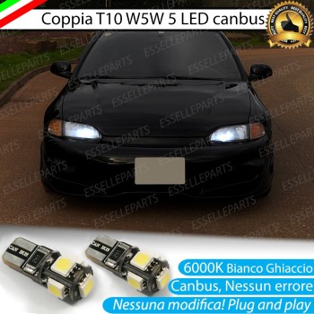 Luci posizione T10 W5W 5 LED Canbus Honda Civic 5G Luci posizione T10 W5W 5 LED Canbus Honda Civic 5G