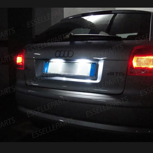 Coppia lampade siluro 6 LED Luci Targa Canbus 6000K per Audi A3 8P 8PA Pre-Restyling