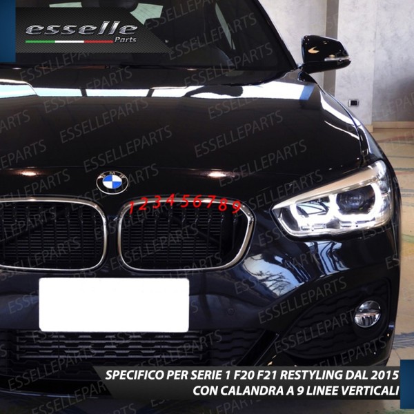 Set Cover per Calandra in stile M Sport BMW SERIE 1 F20 F21 con calandra a 9 LINEE