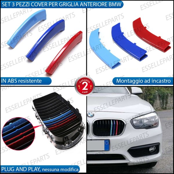 Set Cover per Calandra in stile M Sport BMW SERIE 1 F20 F21 con calandra a 11 LINEE