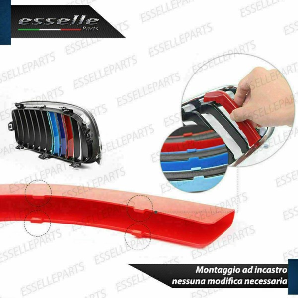 Set Cover per Calandra in stile M Sport BMW SERIE 1 F20 F21 con calandra a 11 LINEE