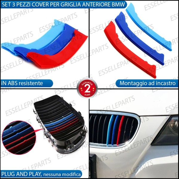 Set Cover per Calandra in stile M Sport BMW SERIE 3 E90 E91 per modelli Dal 2009