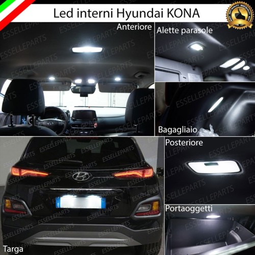 Kit LED interni + Luci targa LED 6000K bianco Canbus Hyundai Kona Electric Restyling