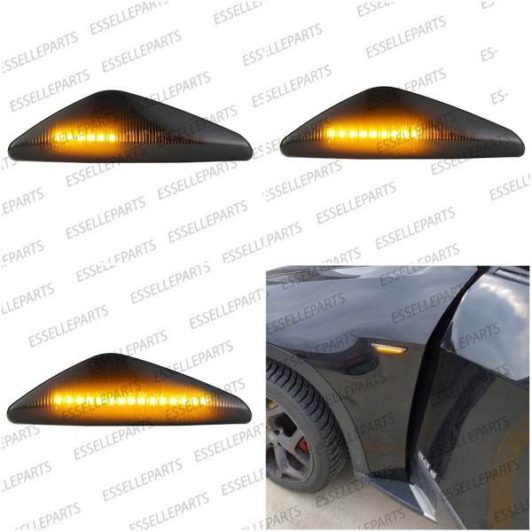 Placchette Dinamiche Laterali nere a led per frecce specifiche per BMW X3 F25