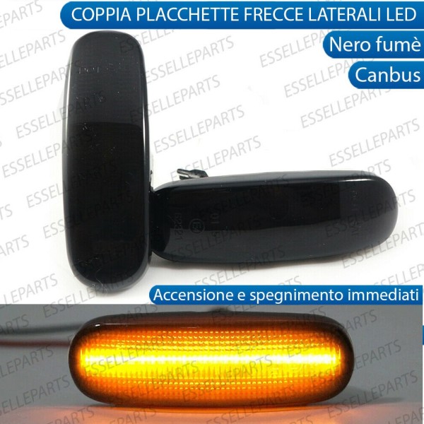 Placchette Nere Laterali a 21 led per frecce specifiche per Fiat STILO