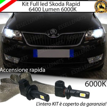 Kit Full LED H7 6400 LUMEN Anabbaglianti SKODA RAPID