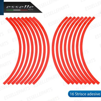 Bordo - ROSSO - adesivo per ruote moto,motorini,scooter Kawasaki