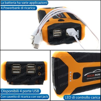 KIT Avviatore Batteria + Compressore Gomme di Emergenza per MV Agusta