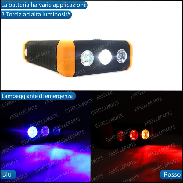 KIT Avviatore Batteria + Compressore Gomme di Emergenza Moto,motorini,scooter Vespa