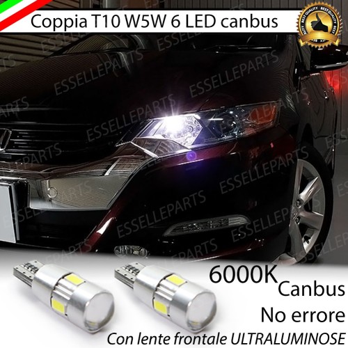 Lampade T10 W5W Canbus 6 LED no error luci posizione Honda Insight