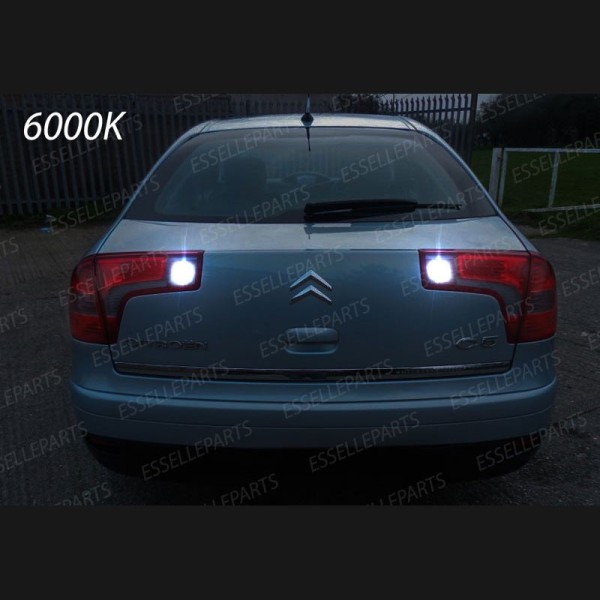 Coppia Lampade LED Retromarcia Da 15 LED Canbus 6000K con lente Citroen C5 Restyling