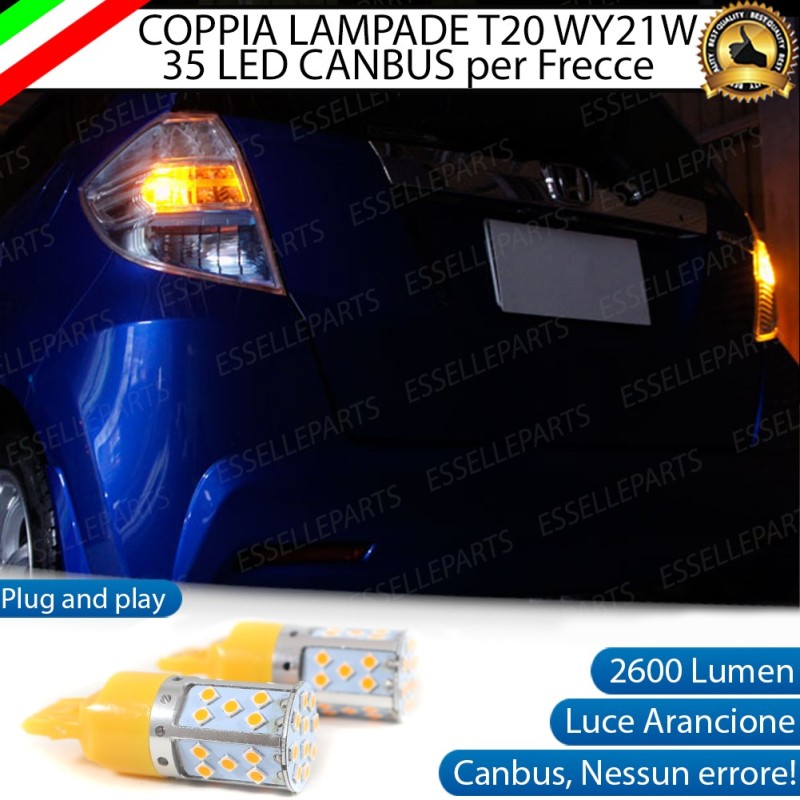 COPPIA T20 LED SUPER CANBUS REALE 100% NO ERROR PLUG/PLAY NESSUNA MODI –  FUORIGIRI DEL PRETE
