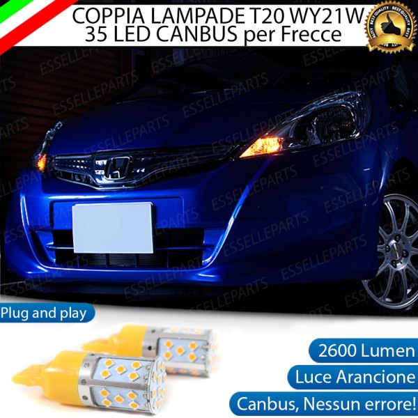 Coppia Frecce Anteriori T20 W21W 35 LED Canbus HONDA JAZZ II