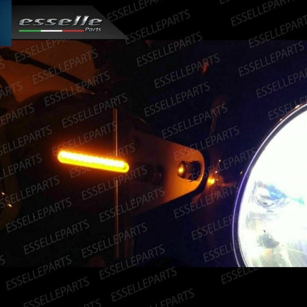 SET 4 FRECCE MOTO LED CON ACCENSIONE SEQUENZIALE DINAMICA ARANCIONE  UNIVERSALI PER MOTO Honda