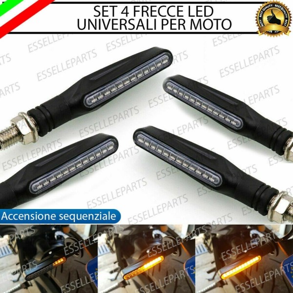Set 4 Frecce LED con accensione dinamica universali per moto Kymco