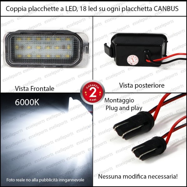 Placchette Luci Targa Led FORD C-MAX II 6000K
