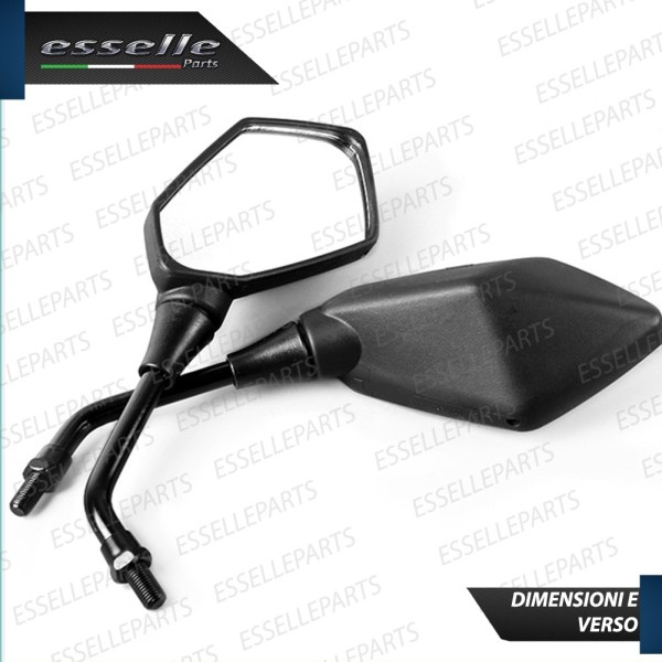 Coppia Specchietti Retrovisori Neri Universali per moto,motorini,scooter Buell