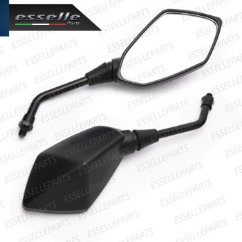 Coppia Specchietti Retrovisori Neri Universali per moto,motorini,scooter Buell