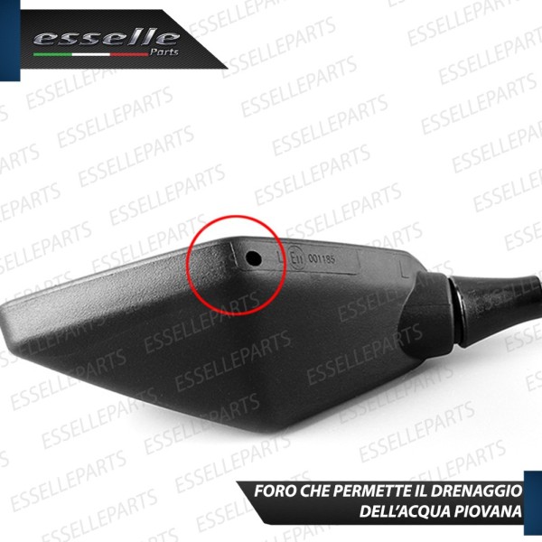 Coppia Specchietti Retrovisori Neri Universali per moto,motorini,scooter Malaguti