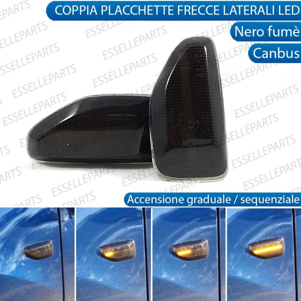 Placchette Dinamiche Laterali NERE a led per frecce specifiche DACIA DUSTER II