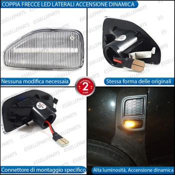 Placchette Dinamiche Laterali BIANCHE a led per frecce specifiche DACIA DUSTER II