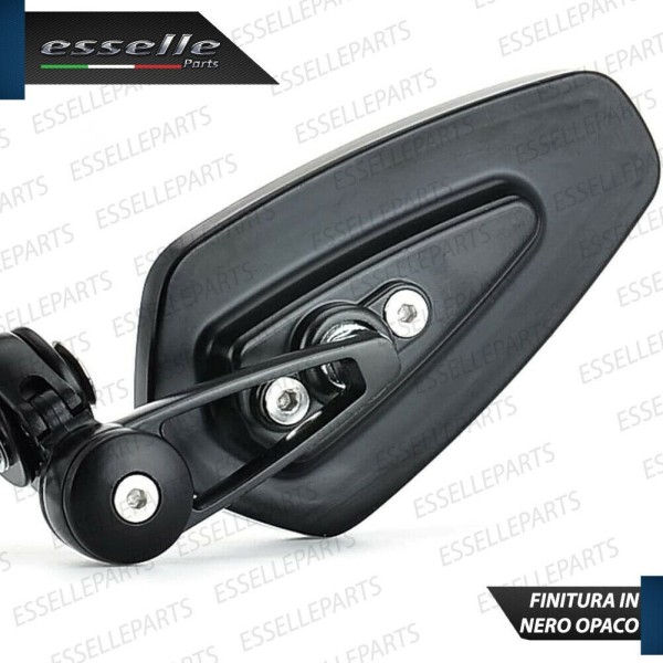 Coppia Specchietti Retrovisori Neri Laterali Universali per Manubrio BENELLI