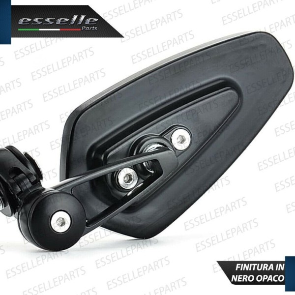 Coppia Specchietti Retrovisori Neri Laterali Universali per Manubrio DERBI