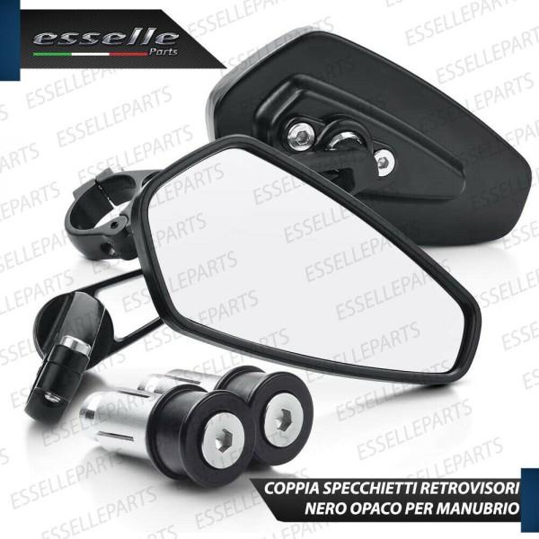 Coppia Specchietti Retrovisori Neri Laterali Universali per Manubrio DUCATI
