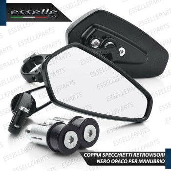 Coppia Specchietti Retrovisori Neri Laterali Universali per Manubrio KTM
