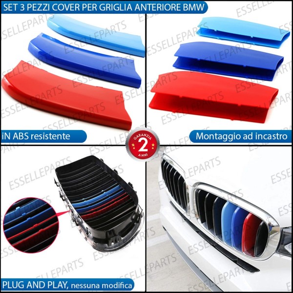 SET COVER PER CALANDRA BMW X6 F16 IN STILE BMW M SPORT IN ABS