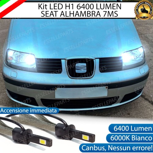 Kit Full LED H1 Abbaglianti 6400 Lumen 6000K SEAT ALHAMBRA 7MS con parabola doppia
